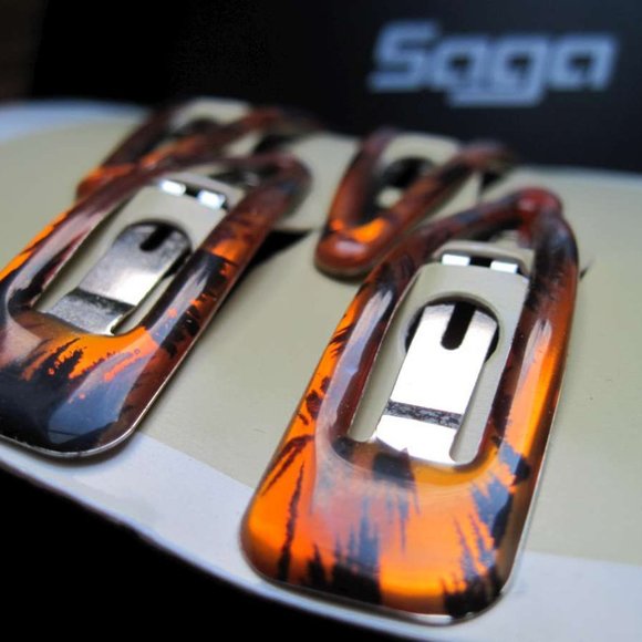 8 Goody Julia Snap Hair Clips Striped Gelly Epoxy Covered Leopard Spots Wild - Picture 4 of 10